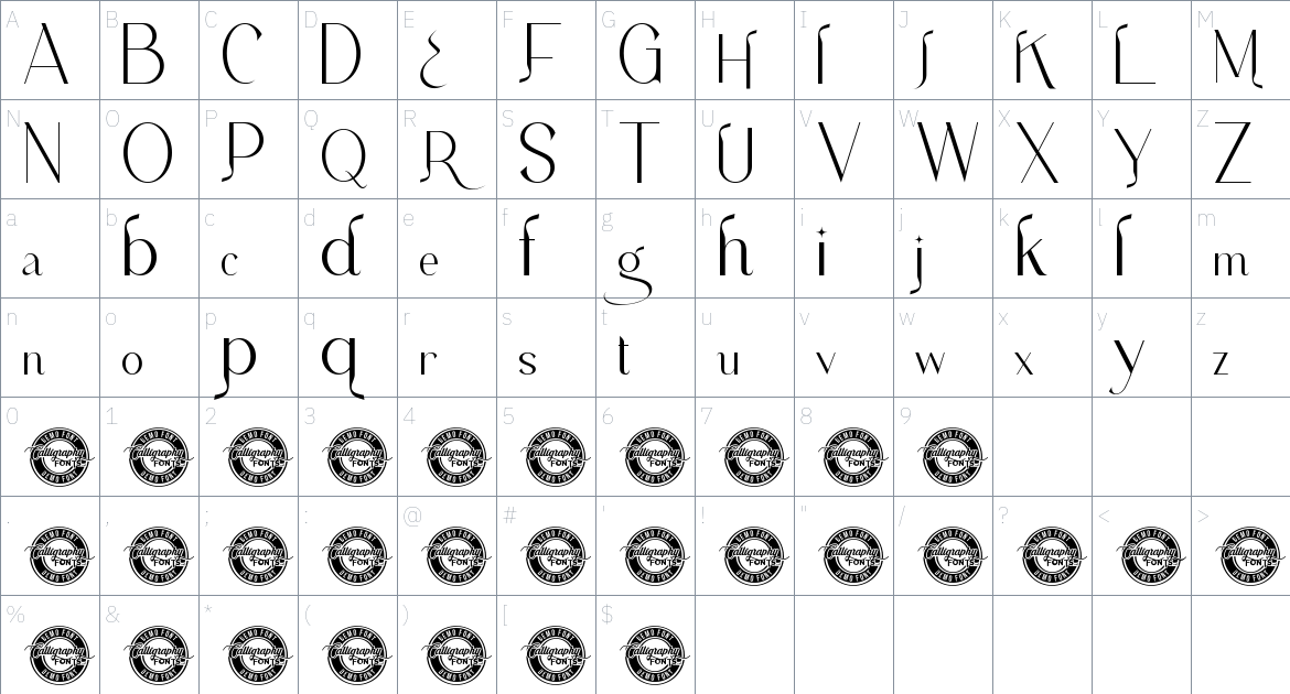 Handle Change font Character Map