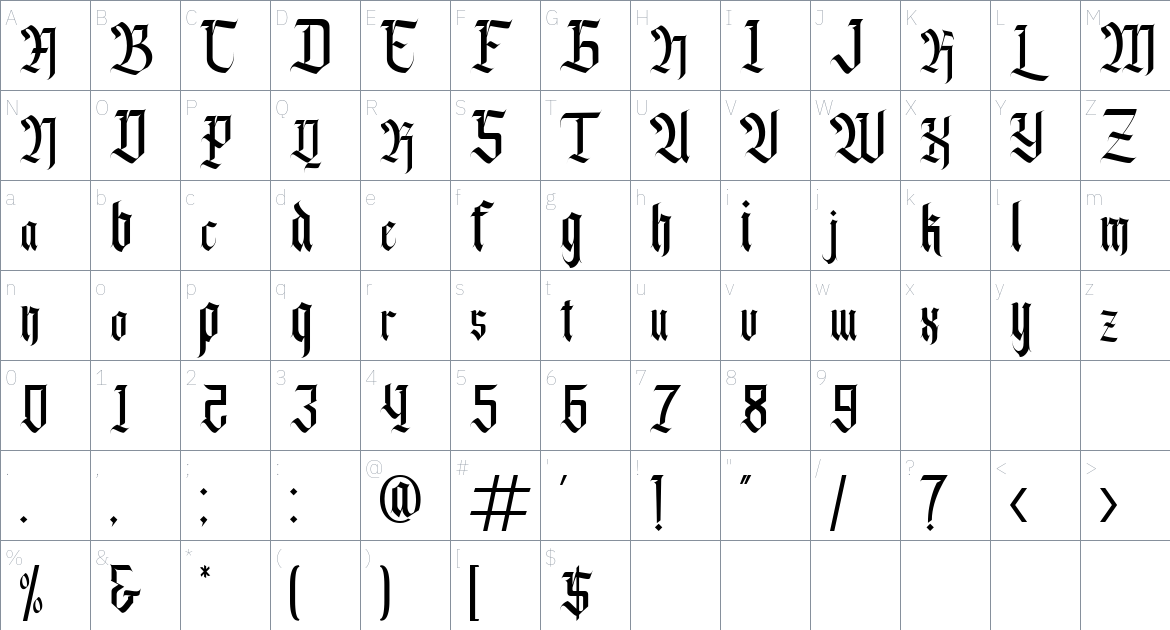 Agise Rujdi Font font Character Map