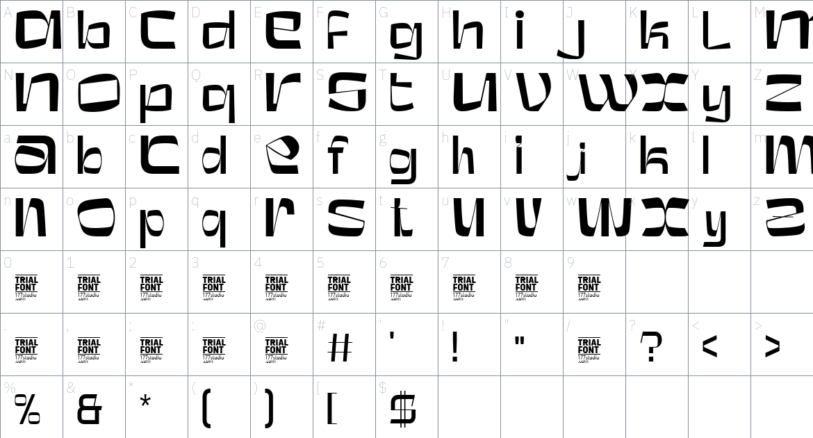 Beering Playing font Character Map