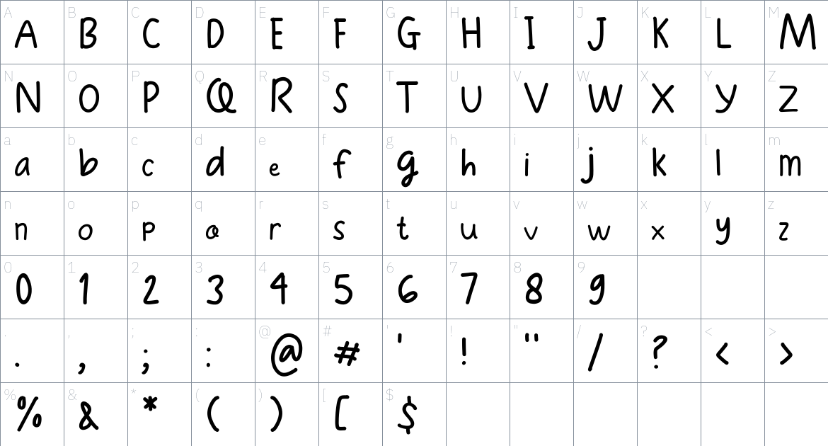 Chatkit Font font Character Map