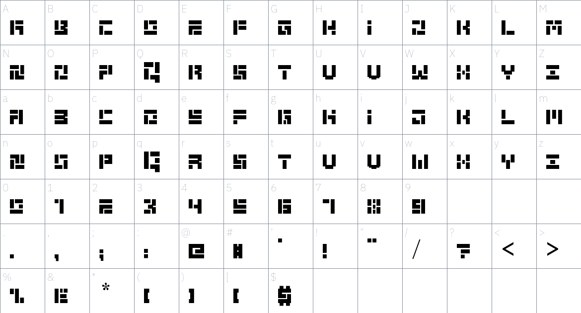 Rotarfihs Font font Character Map