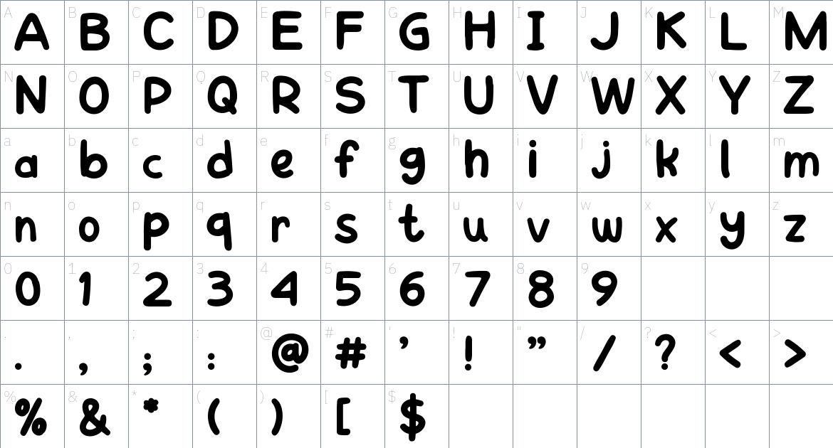 Pathagonia Font font Character Map