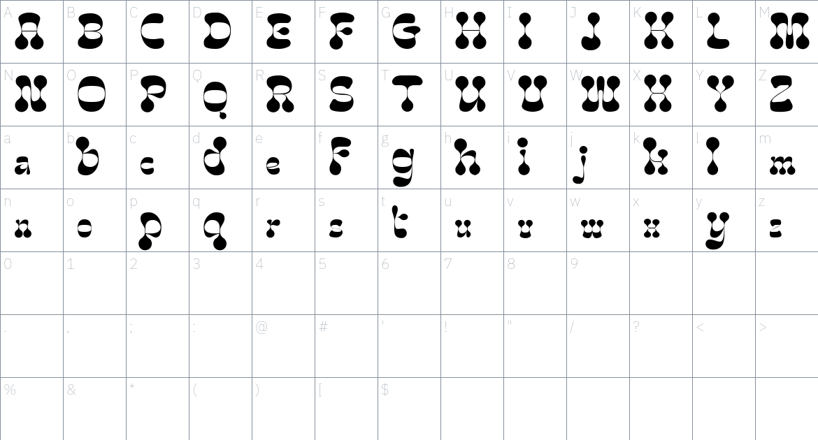 Moon Chief Font font Character Map