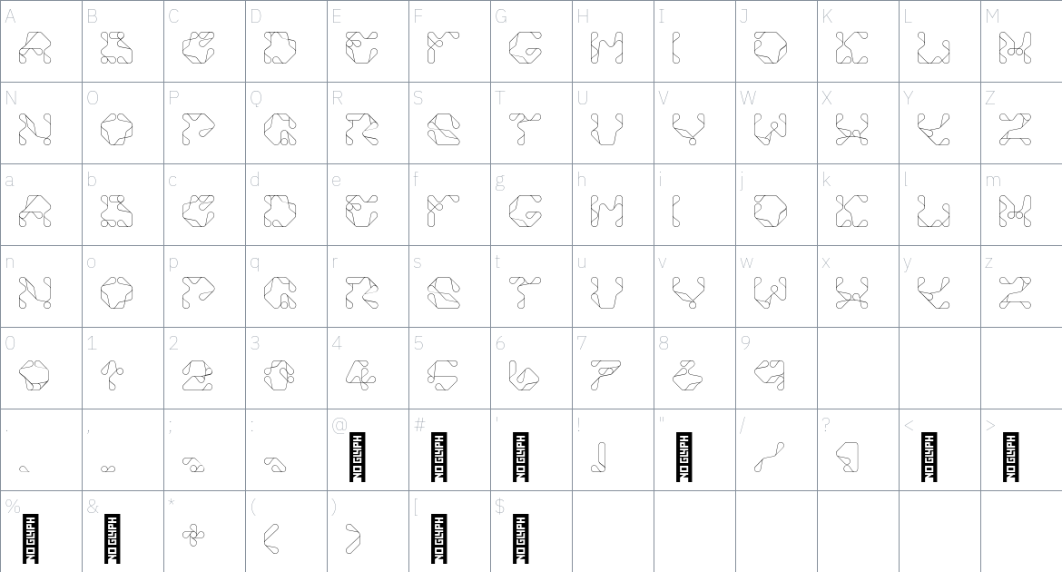 Hofmann Font font Character Map