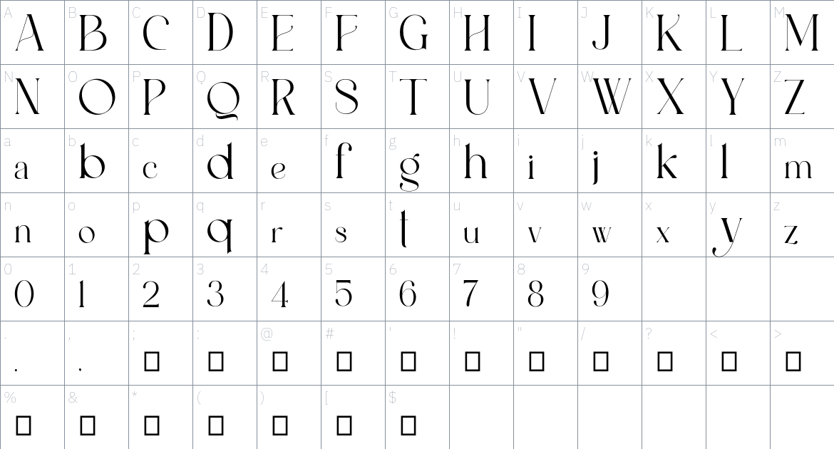 Bizantheum Font font Character Map