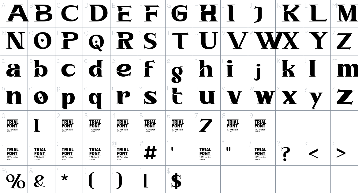 Changes Together font Character Map