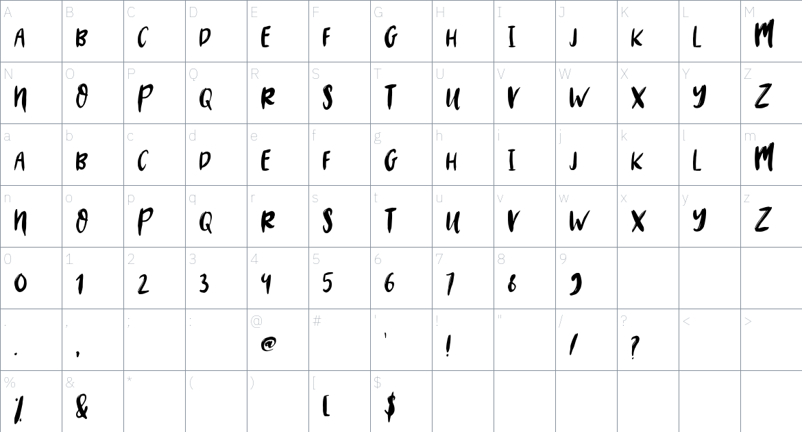 Mystery 2019 Font font Character Map