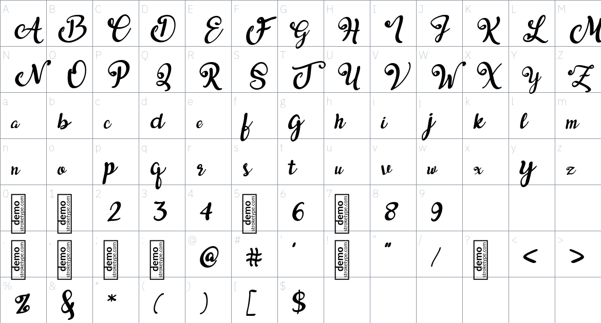 Aikaterine Font font Character Map