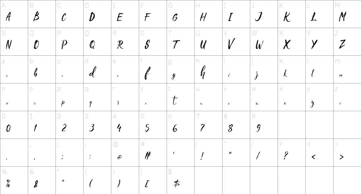 Madhouz Font font Character Map