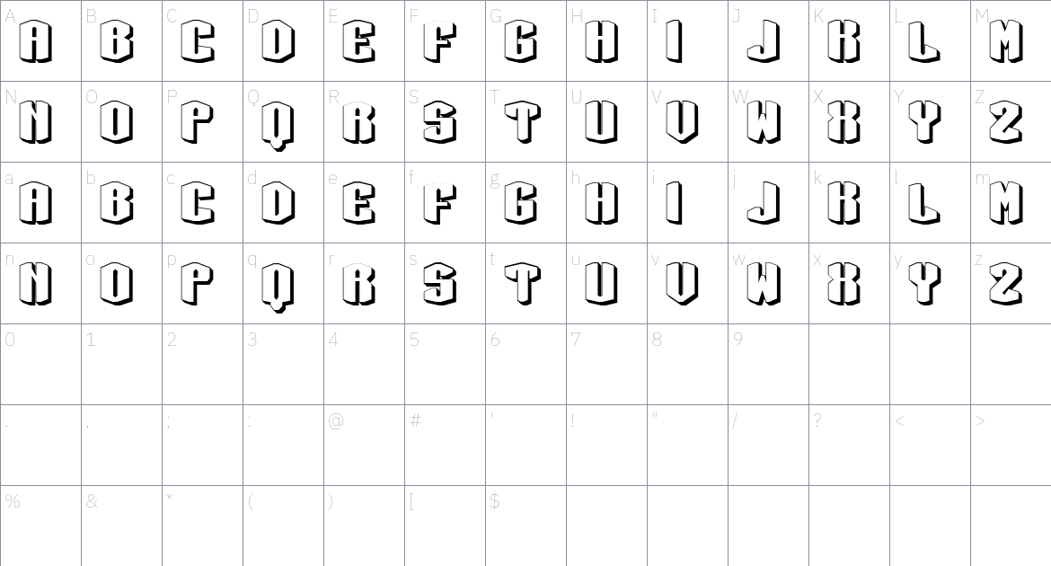 Witch Club font Character Map