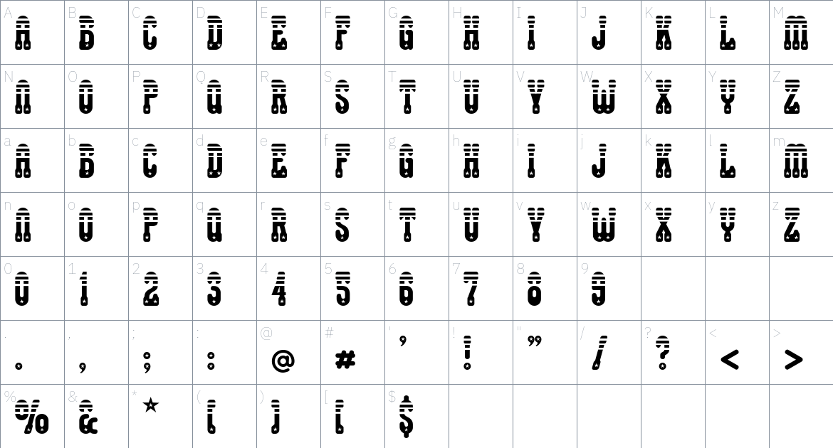 Ketwurst Font font Character Map