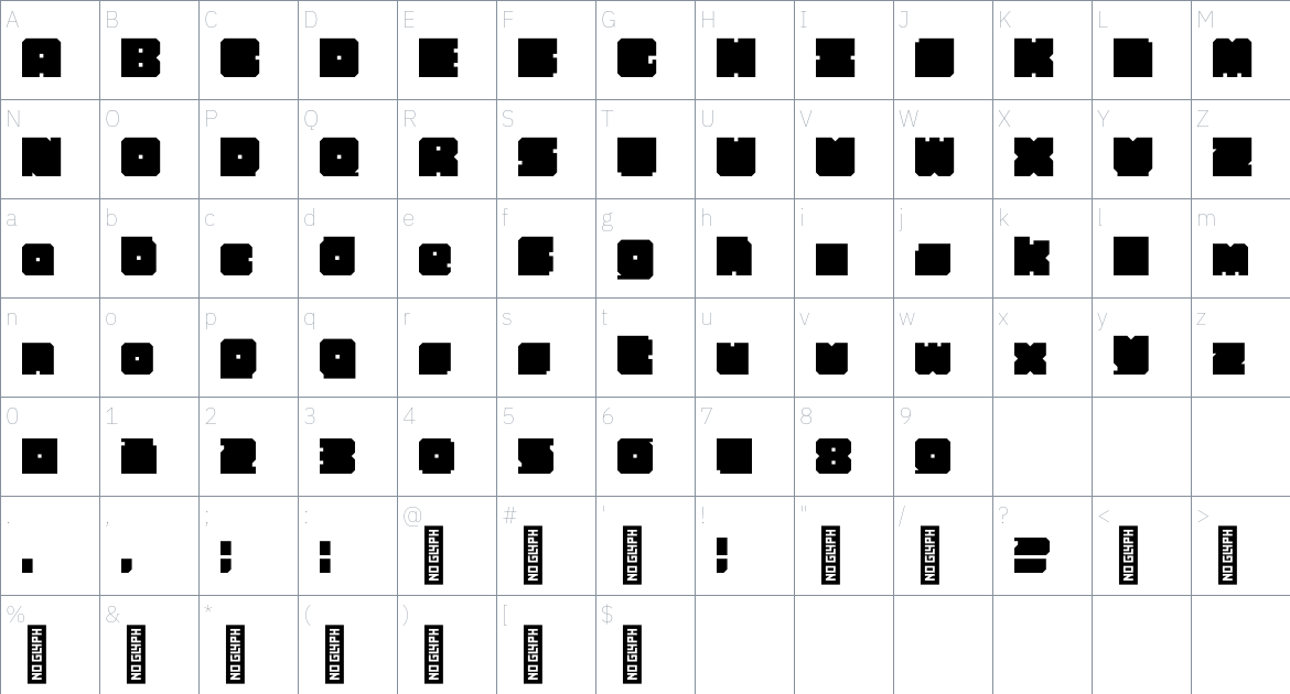 Amari Font 17/100 font Character Map