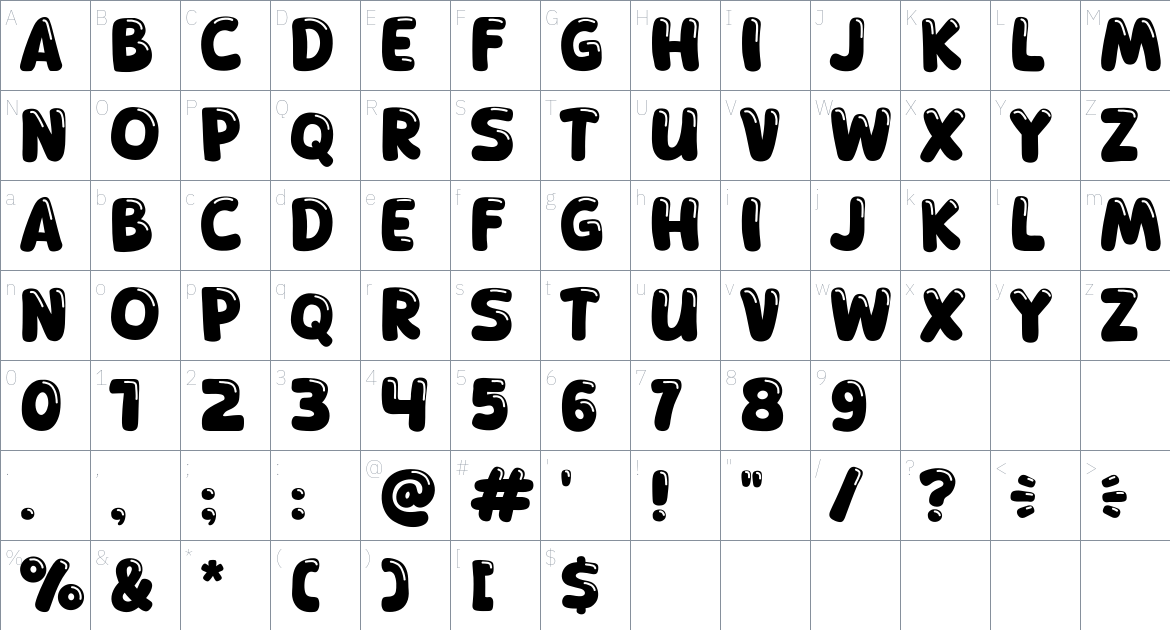 Catboo Font font Character Map