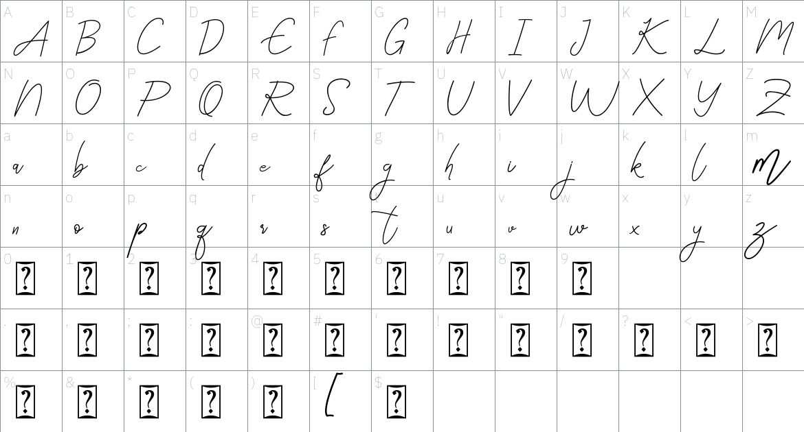 Christmas Today font Character Map