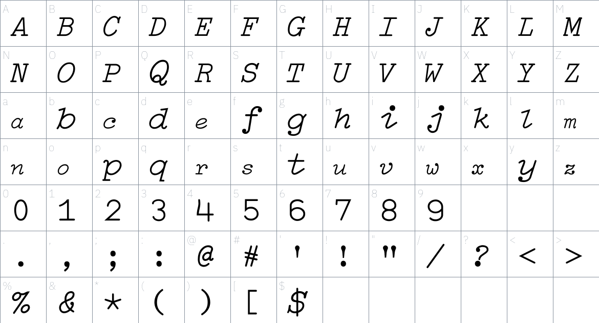 Sax2 Font font Character Map