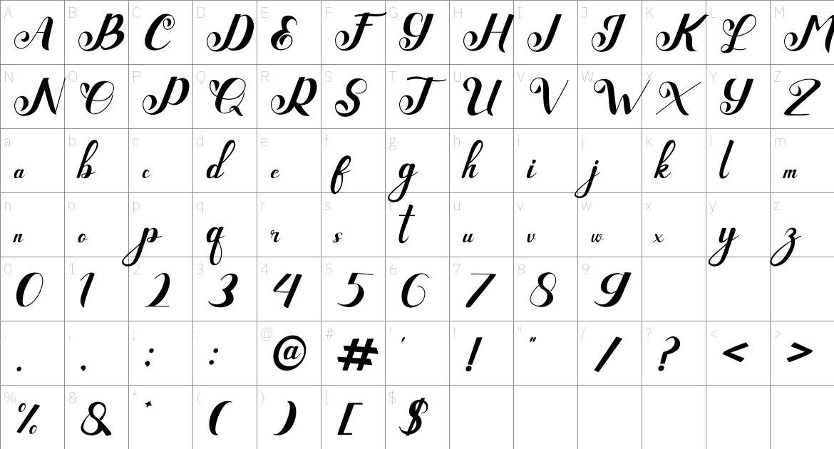 Hey Eldian Font font Character Map