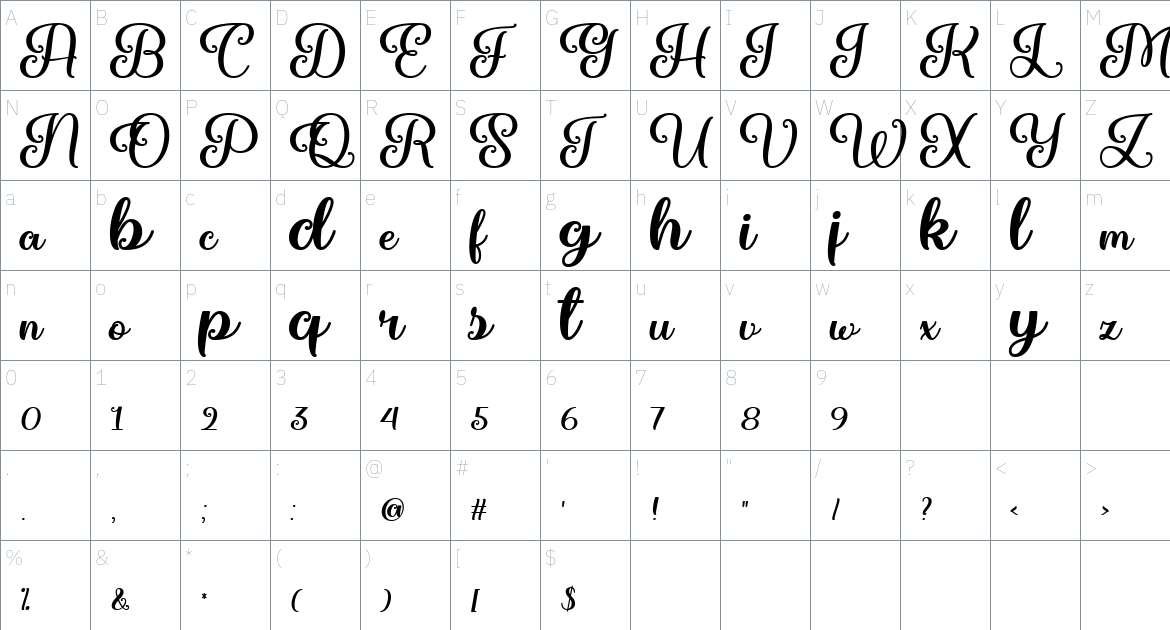 Marienkaefer Font font Character Map