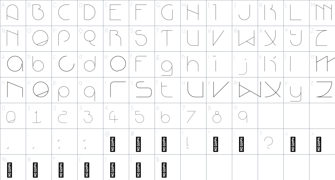 Amari Font 16/100 font Character Map