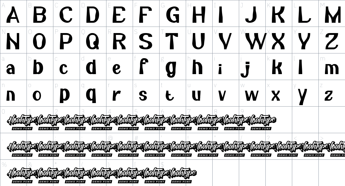 Driver Station font Character Map