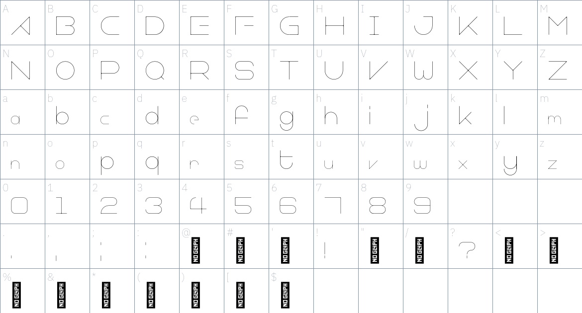 Amari Font 14/100 font Character Map