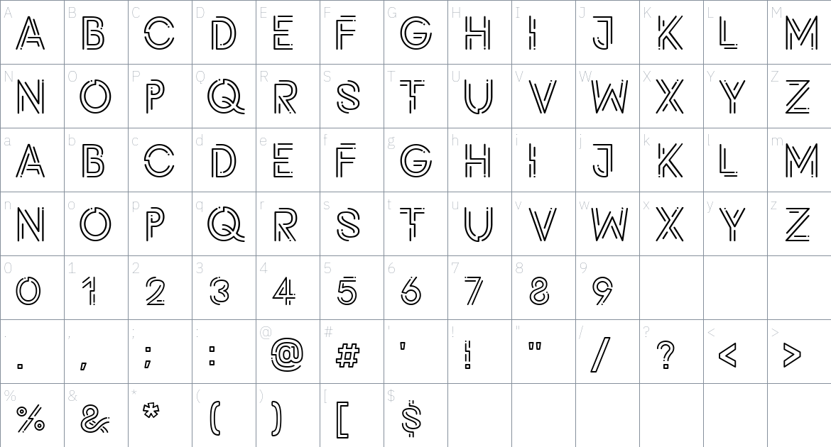 Potra Font font Character Map