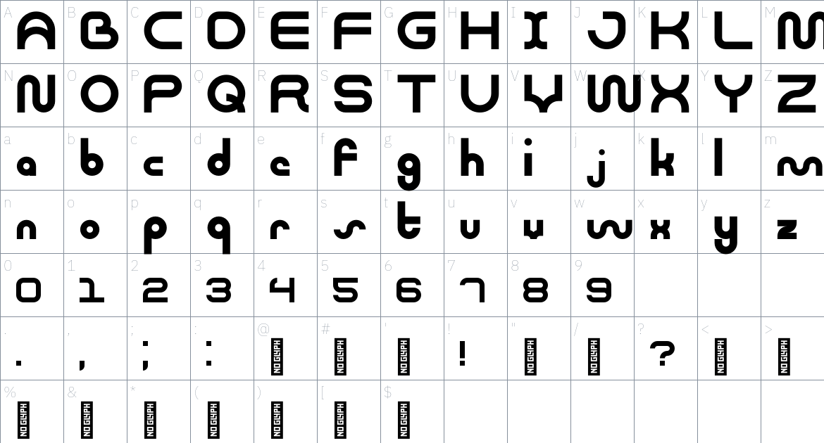 Amari Font 13/100 font Character Map