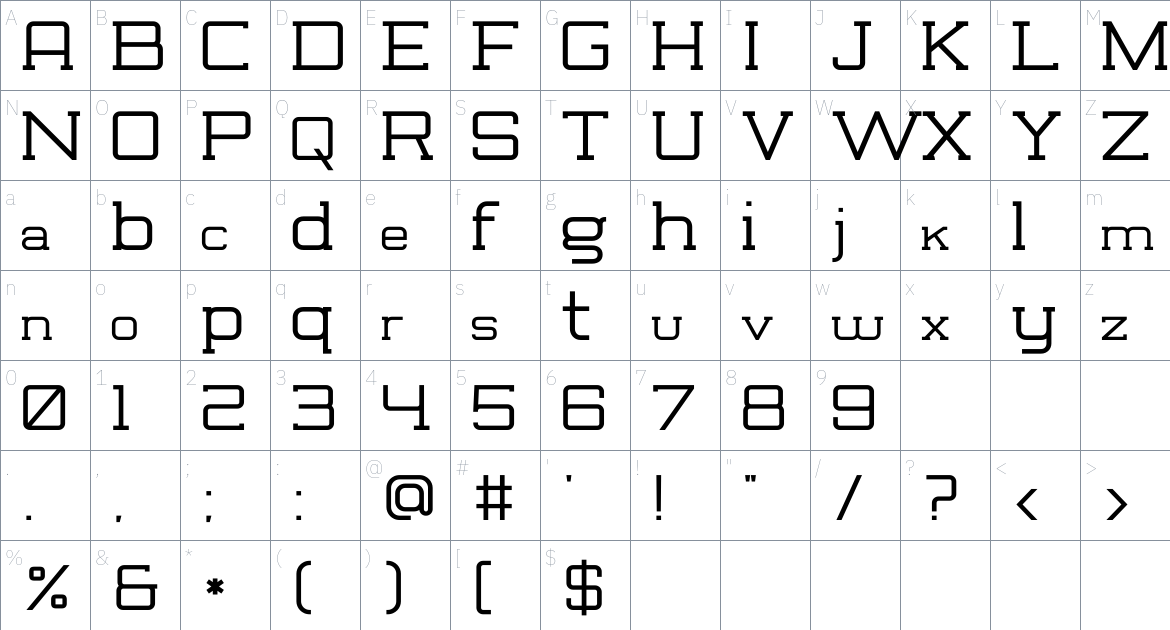 NCS Rogueland Slab Font font Character Map