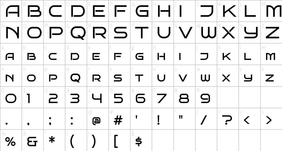 Bruno Ace SC font Character Map