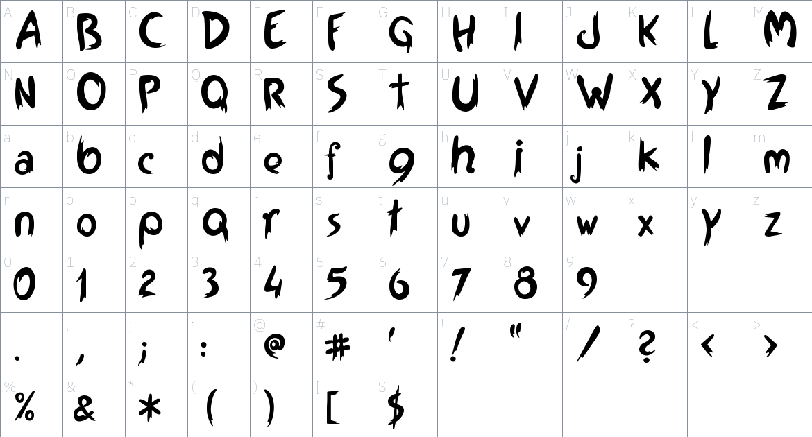 JDK Croo Ella Font font Character Map