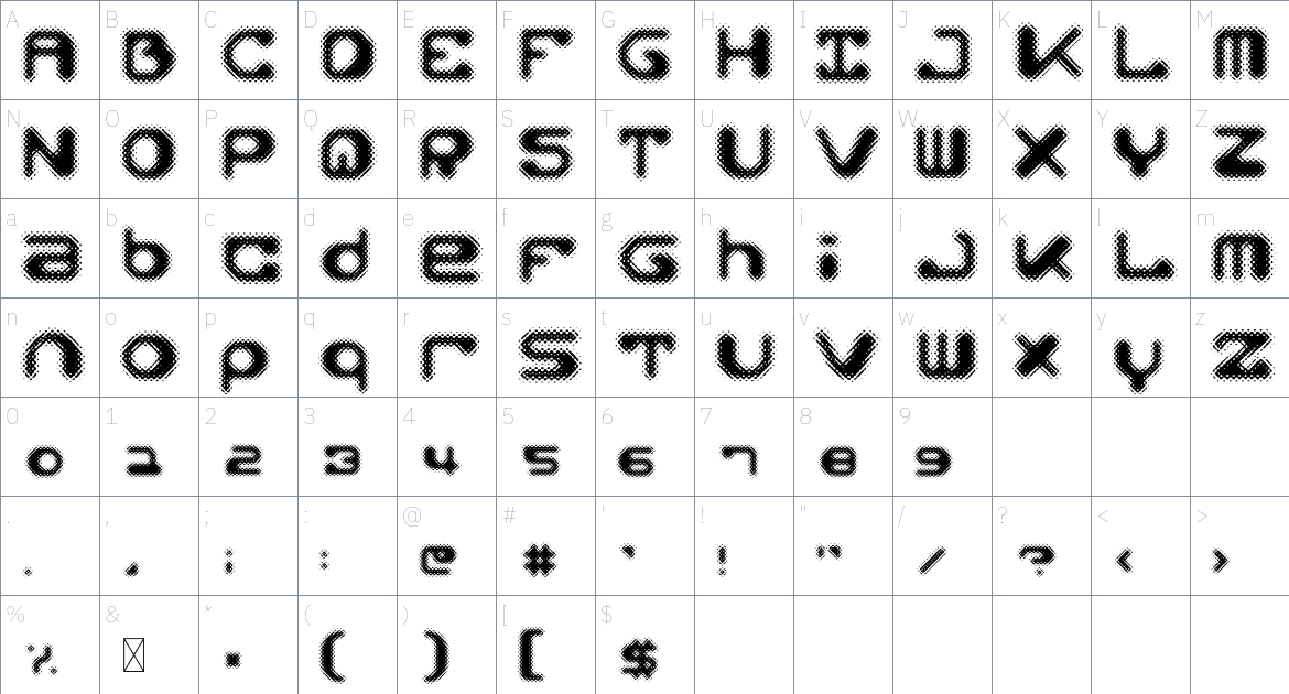 Synkopy Font font Character Map