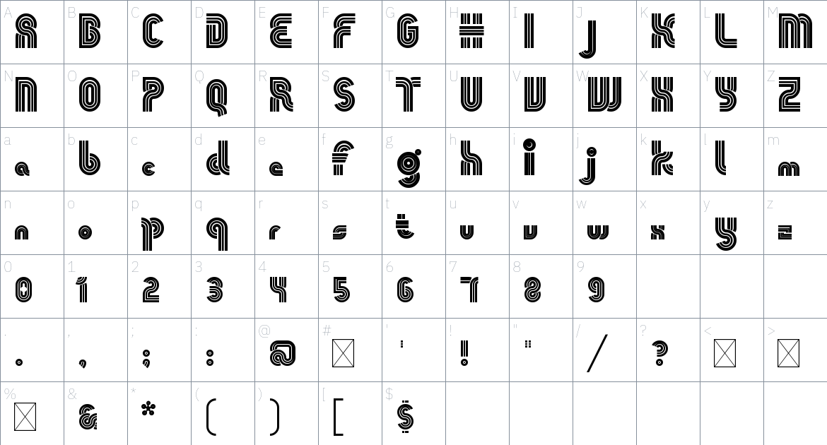 That Seventies Face Font font Character Map