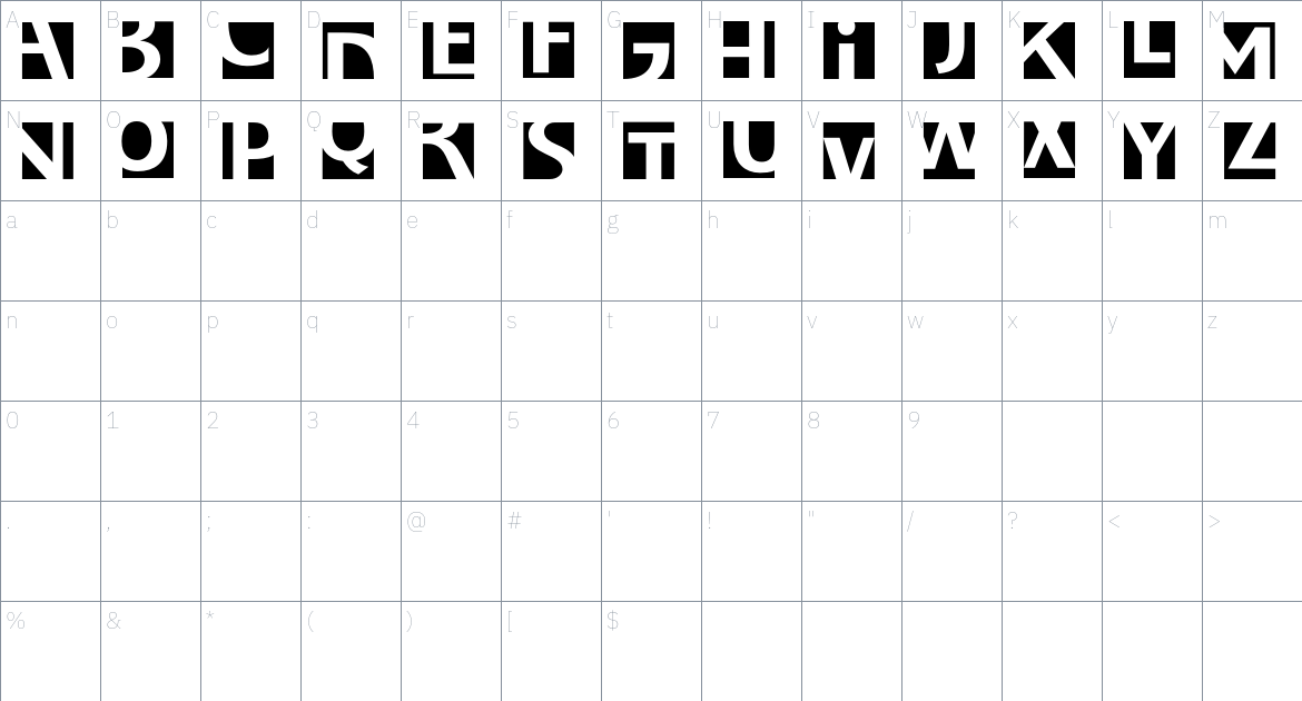 Miyuscules Font font Character Map