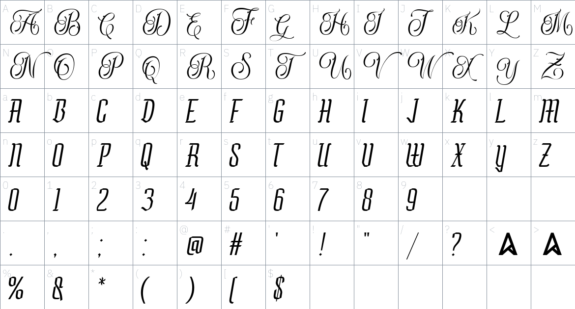 Rumble Stone Font font Character Map