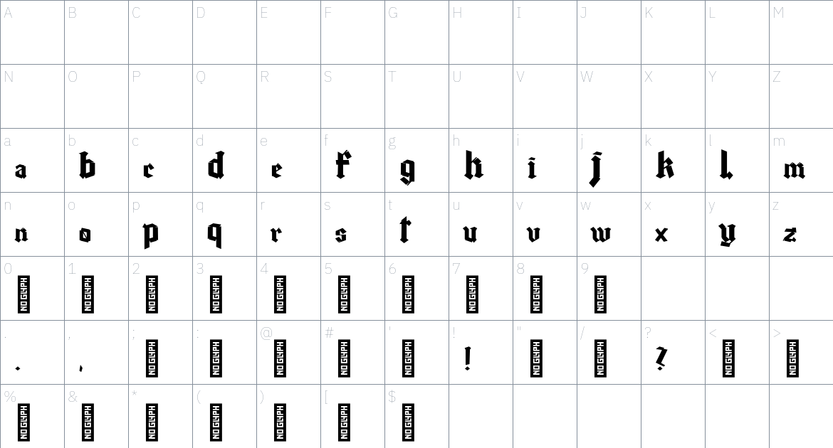 Ruhrpott Font font Character Map