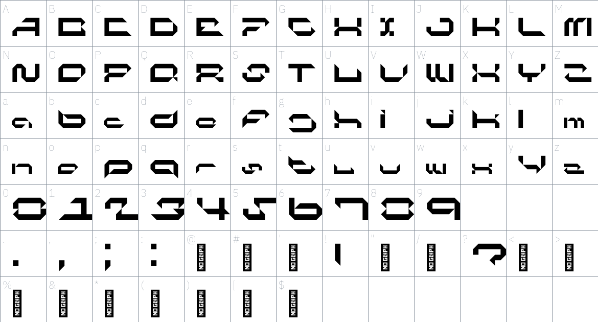 Amari Font 12/100 font Character Map