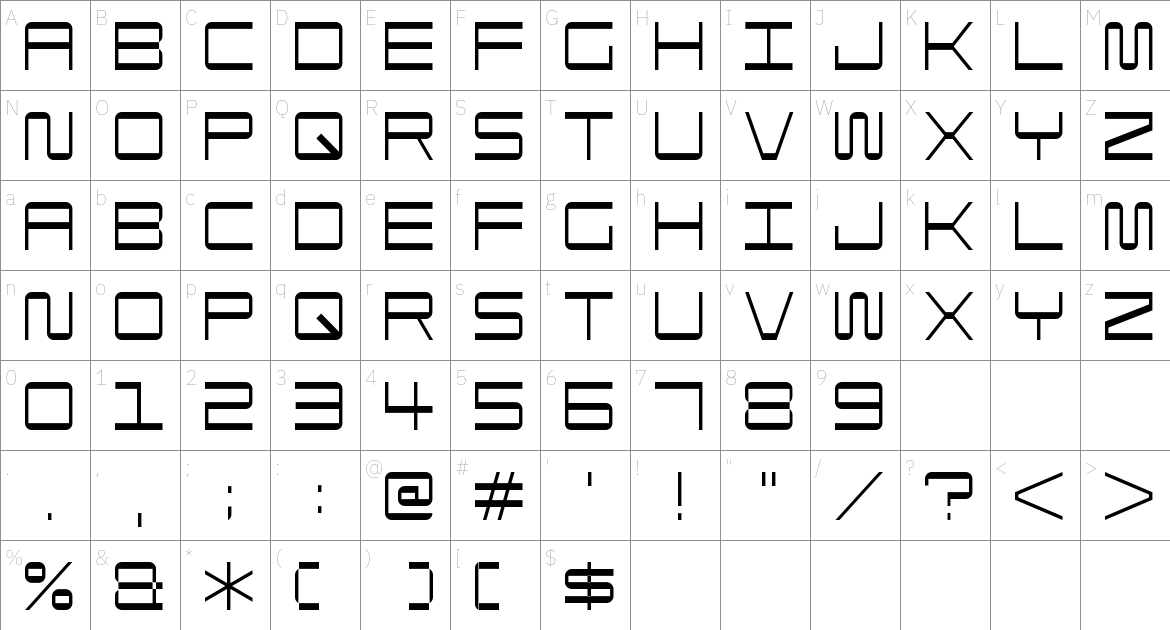 Montera Font font Character Map