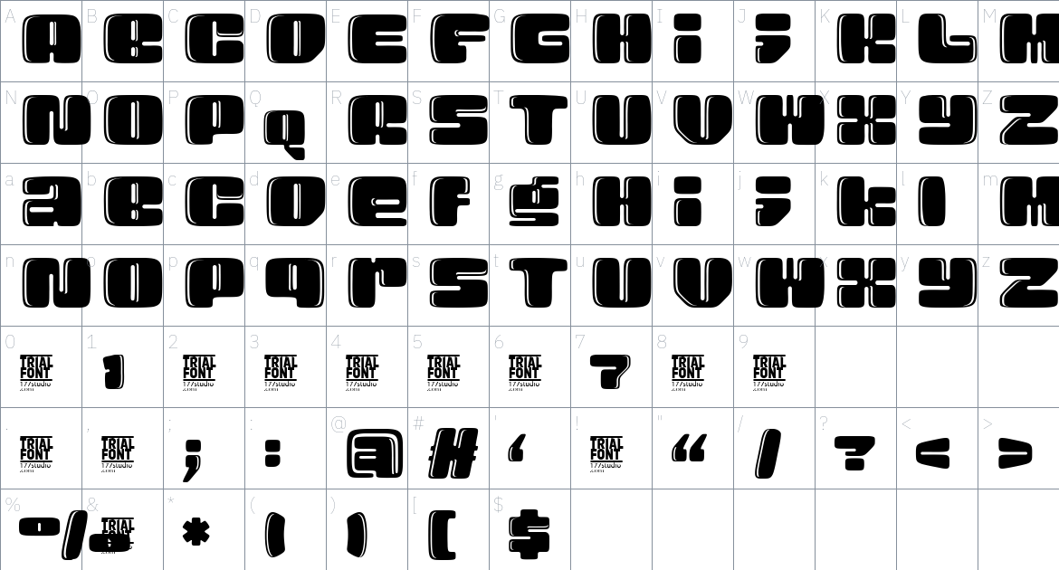 Typically Holidays font Character Map