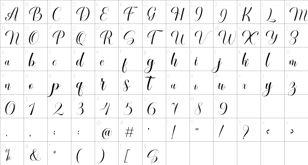 Heikal Font font Character Map