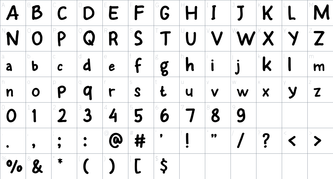 Maybe Next Font font Character Map