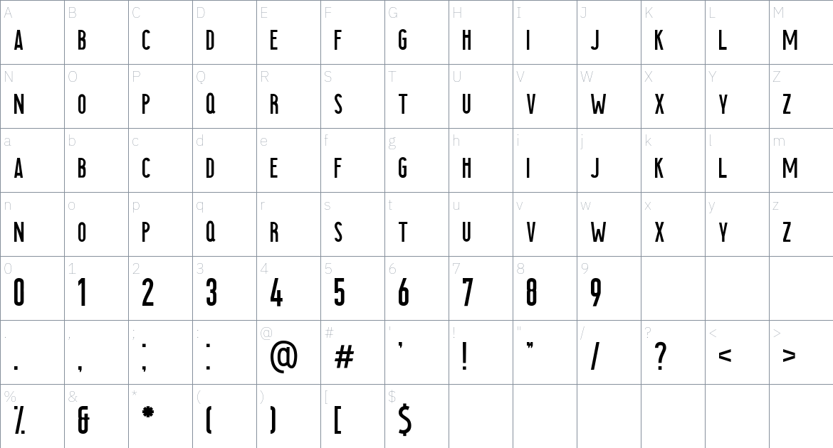 Searocks Font font Character Map