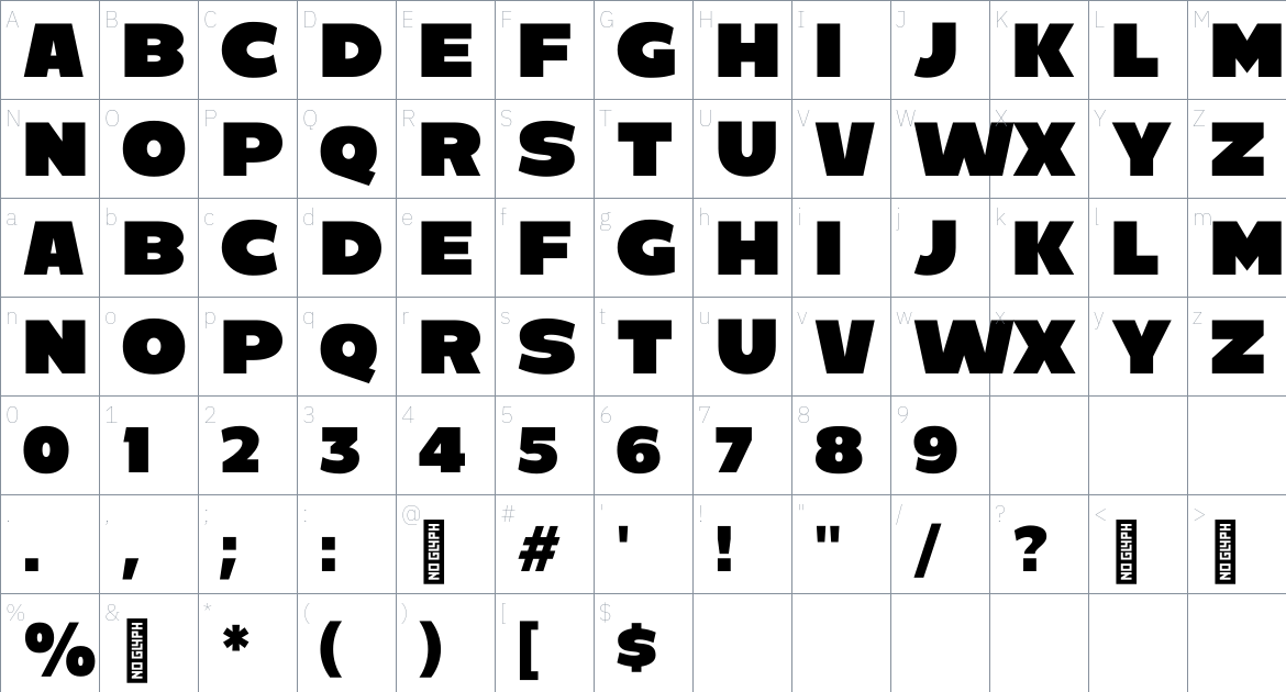 C800 Font font Character Map