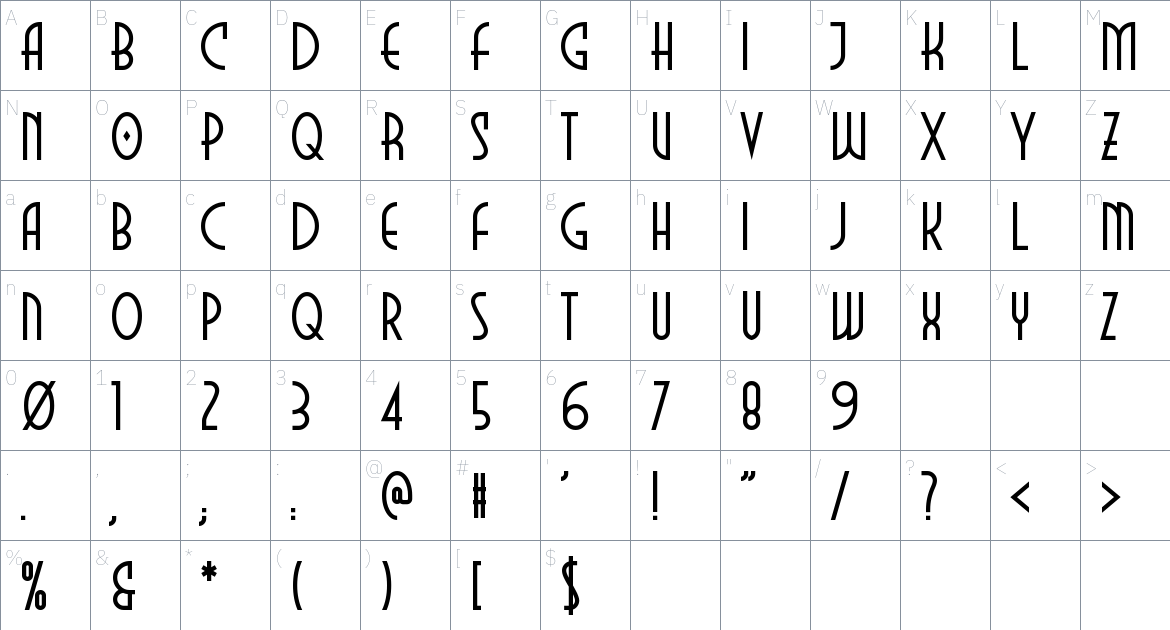 Marmalede Font font Character Map