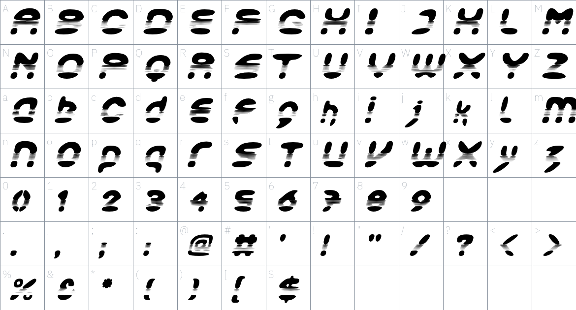 Smoothdron Font font Character Map