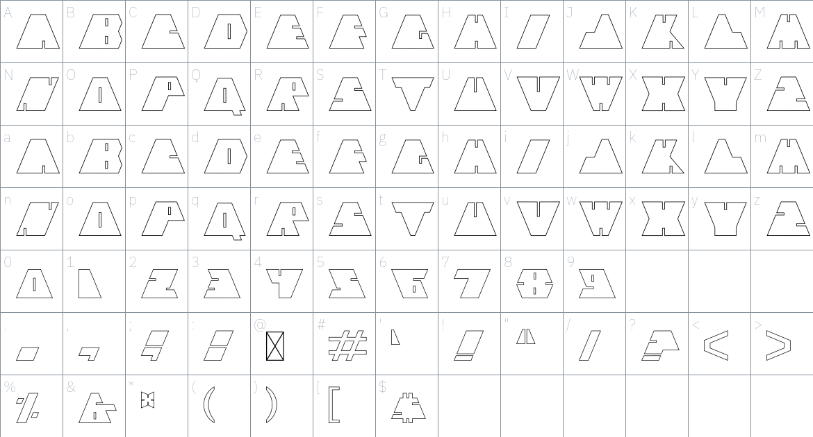 ANKH Font font Character Map