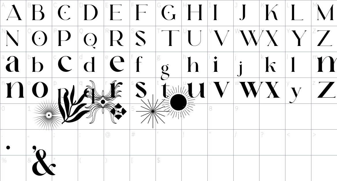 Qarkine Font font Character Map