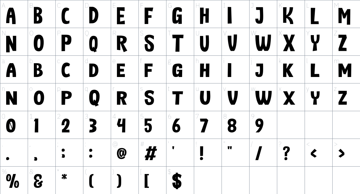 Moga Rezeki Dua Font font Character Map