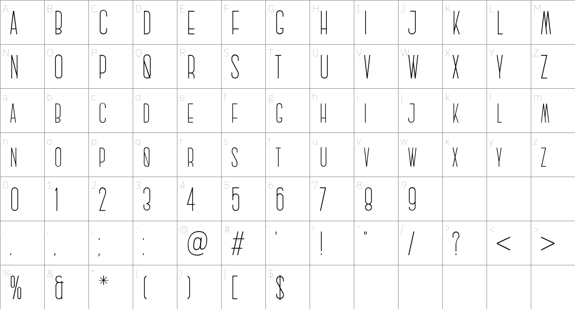 Majanan Font font Character Map