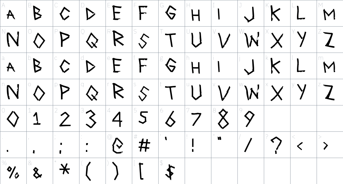 Correction Tape Font font Character Map