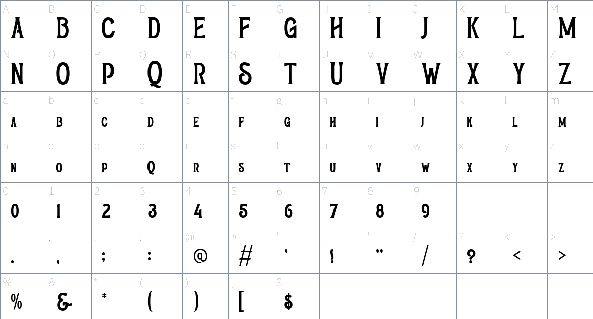 Galmoru Font font Character Map