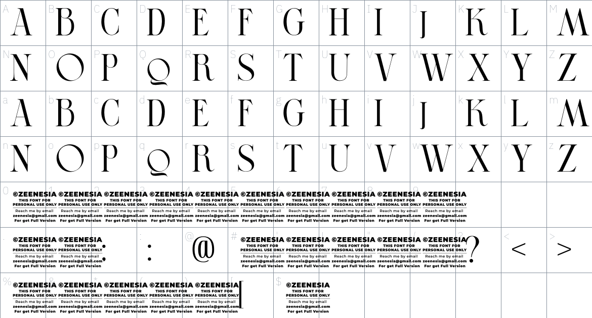 Branch Font font Character Map